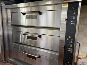 双麦烤箱 双麦三层九盘烤箱带两层蒸汽两层石板