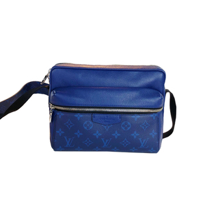 8新]lv路易威登 outdoor新款蓝色老花邮差包男女同款