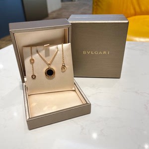 bvlgari宝格丽 roma 限量双面 黑玛瑙钻石 项链.
