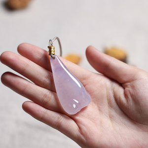 佳佳翡翠大师汇 天然缅甸a货翡翠高冰随行冰紫禅意悟道吊坠挂件