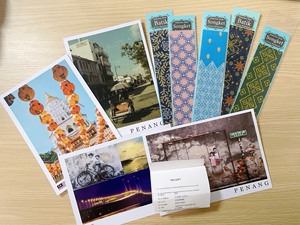 马来西亚明信片 马来西亚传统编制花纹书签