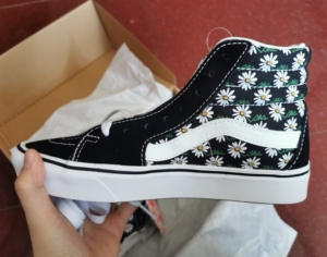 vans范斯sk8-hi小雏菊印花女子高帮超轻经典休闲板鞋v