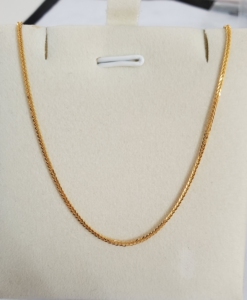 周大生18k黄金肖邦链,款式如图,可抽拉调节长短,重量2.