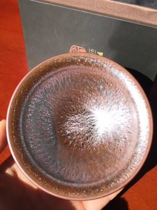 建盏,余国彬粉曜,余老师代表之作,官帽器型,原矿釉水烧制,釉