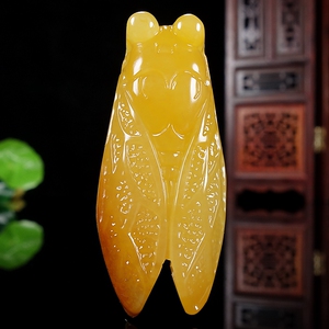 艺999足黄金一鸣惊人知了黄金蝉挂坠男女情侣吊坠挂绳定制0人付款