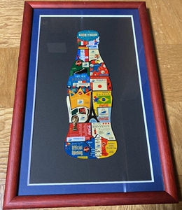 1998年法国世界杯徽章足球纪念品/可口可乐瓶型徽章套装