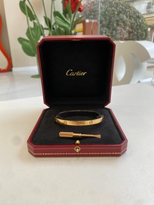 Cartier卡地亚Love玫瑰金手镯宽版 男士圈号20m码