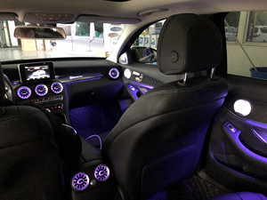 奔驰c级发光涡轮出风口氛围灯glc260 c200l带灯空调