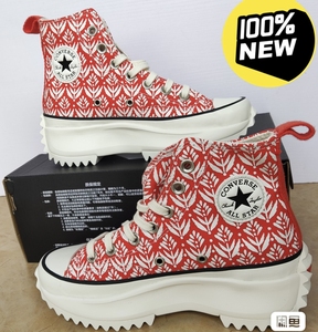 匡威正品converse红白花鞋,jw联名厚底增高女款松糕鞋