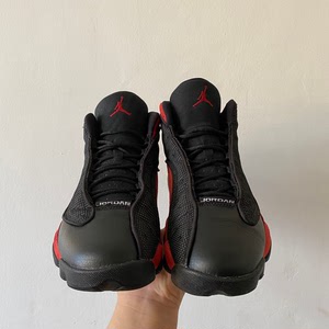 aj13黑红鞋带