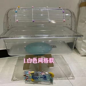 金丝熊防越狱笼通心粉沙鼠仓鼠笼子亚克力透明全景观乌龟爬虫笼