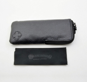 000人付款淘宝克罗心眼镜盒抗压便携手工近视眼镜袋高档软皮眼镜包