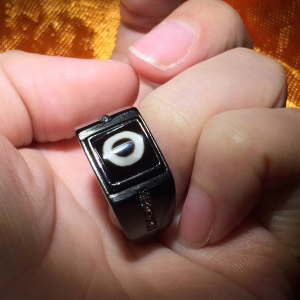 原创设计天珠戒指 天珠戒指 天珠断珠 断珠镶嵌 藏传天珠 男