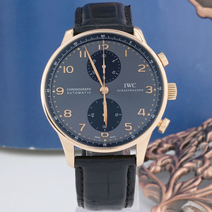 9万0[9.5新]万国手表男士葡萄牙18k金自动机械iw371482