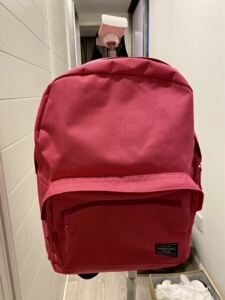 spao粉色双肩书包