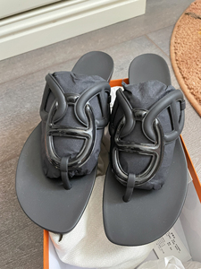 000人付款淘宝hermes拖鞋爱马仕新款【猪鼻子】塑料拖鞋平底拖鞋【现