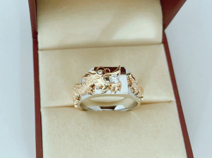 老凤祥au750钻戒