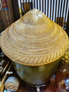 越南 手工 尖顶纯色 编织竹帽 竹编斗笠  竹制帽子 进口民