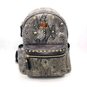 mcm 小号蛇皮纹双肩背包 85新状态!自用超值!