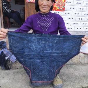 贵州绕家族老蜡染《老土布》背带片