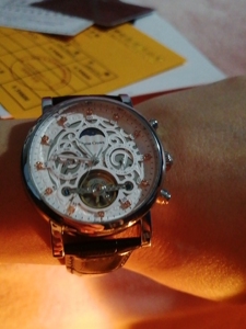 000人付款淘宝瑞斯皇冠手表reiss crown黑武士 皮表带腕表cengceng