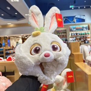 北京环球影城功夫熊猫兔子头套村民兔套头玩偶可爱保暖帽子