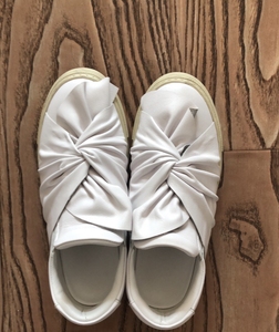 ports宝姿蝴蝶结褶皱鞋一脚蹬38码