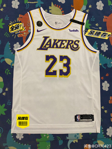 19/20赛季詹姆斯湖人白色23号au球员版球衣