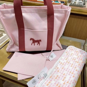 全新爱马仕/hermes 新款妈咪包 经典小马图案 粉色系实