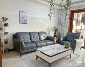 顾家家居8093木兰 头层牛皮沙发 中式家具 全新正品5折代