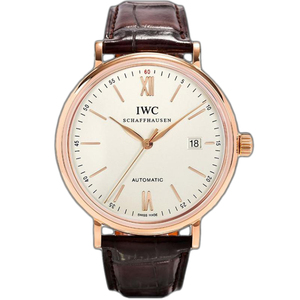 5新]iwc万国男表柏涛菲诺系列18k玫瑰金自动机械手表iw356504