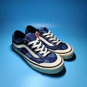vans style 36 sf蓝色腰果花低帮板鞋