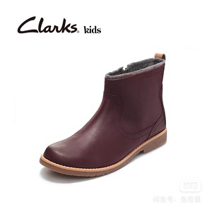 全新Clarks其乐童鞋女童短靴，适合秋冬季节，内里加绒。买