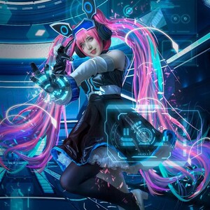 【出租】安琪拉衣服 心灵骇客皮肤少女黑客cos服 荣耀cos