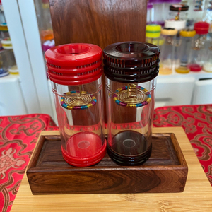 老谭罐 矮款独眼扎嘴叫罐  双钢窗有机玻璃鸣虫罐  出音好听