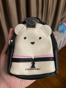 星巴克双肩小书包限量迷你背包毕业小熊零钱包钥匙包