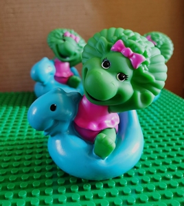 2007年老玩具班尼barney小恐龙胶皮玩具 有底标怀旧