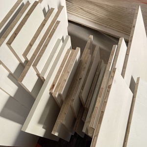 实木板免漆板定制白色实木桐木芯衣柜隔板桌面板可订做包封边