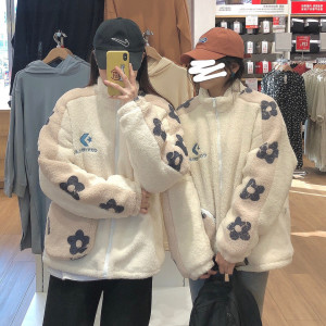 匡威小花 羊羔毛外套 converse×golf le fl