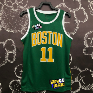 nba欧文球衣绿色