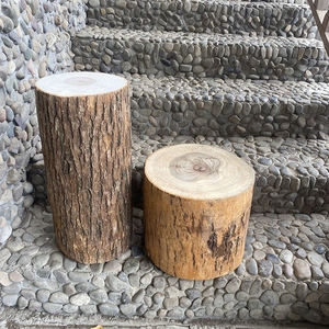 原木墩实木墩子香樟树树墩树桩凳子创意茶几角几实木圆凳现代简约