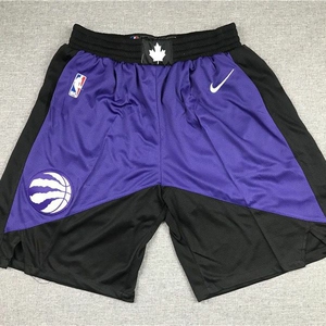 nba猛龙紫黑奖励版球裤城市版球裤篮球裤短裤实战复古球衣美式