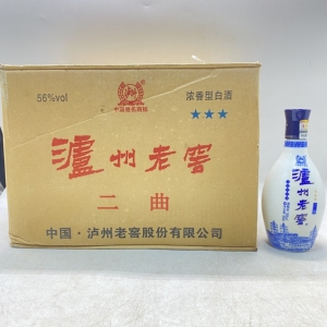 2012年泸州老窖二曲青花瓷三星56度500ml*6瓶浓香型老酒整箱纯粮