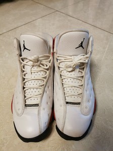 乔丹air jordan13  aj13高帮篮球鞋白红 芝加