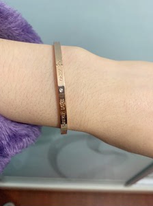 曼卡龙官方唯爱手镯钻石女 专柜同款时尚开口手镯珠宝