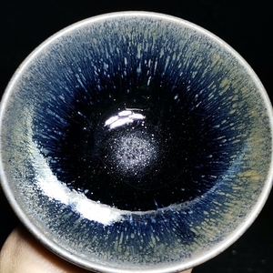 建盏柴烧主人杯 平口9.3/4全手工制作,传统古法一体式