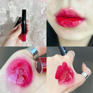 阿玛尼梅子色唇釉黑管