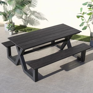 001人付款淘宝户外铁艺创意异性桌椅连体套件户外园林景观休闲座椅