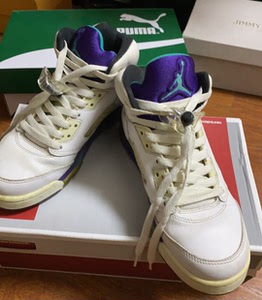 tb336810398淘宝aj5 x ow 绿火焰烟灰蝉翼解构 白葡萄男女实战蓝球