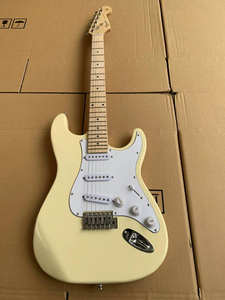 原价2000fender芬达st奶黄色电吉他枫木纸板初学者单